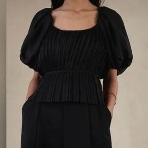 Banana Republic Black Puff sleeve top